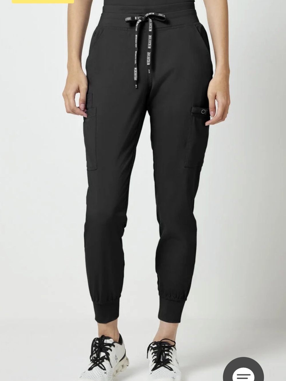 Med Couture Black Cargo Jogger Pants
